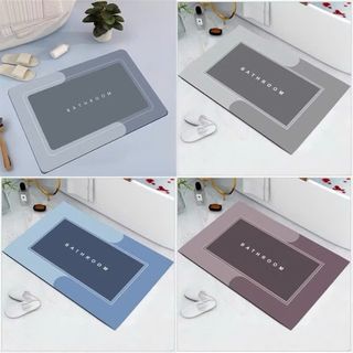 Thảm lau chân hình chữ nhật chống trơn trượt 60x40cm ( Thảm silicon )