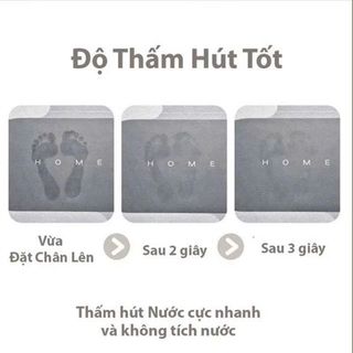 Thảm lau chân hình chữ nhật chống trơn trượt 60x40cm ( Thảm silicon )