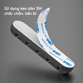 Kẹp Cố Định Dây Sạc Sắp Xếp Bàn Làm Việc, Đế Dán Kẹp Cáp Chuột Bàn Phím Tai Nghe Laptop Máy Tính Cao Cấp