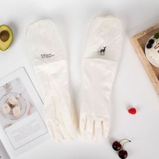 Găng tay cao su hình hươu siêu dai lót nỉ bo chun, Loại Dài Siêu Dai, Có Dây Chun Chống Tuột