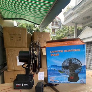 Quạt Tích Điện Lithium 8inch - Pin 10 cell