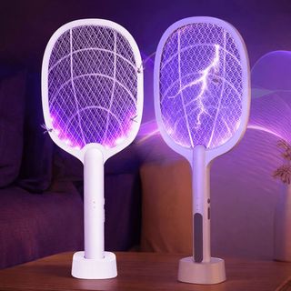 Vợt muỗi tự động kiêm đèn bắt muỗi 2 in 1 tự động sạc tích điện, vợt bắt muỗi thông minh cao cấp để bàn