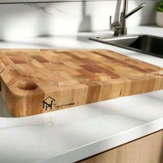 NAUHOME Thớt Gỗ Cao Cấp 40 x 30 x 4cm Chất Lượng Gỗ Cao Cấp Tràm Độ Bền An Toàn Kích Thước Tiện Lợi Cho Mọi Mục Đích Sử Dụng