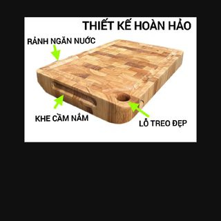 NAUHOME Thớt Gỗ Cao Cấp 40 x 30 x 4cm Chất Lượng Gỗ Cao Cấp Tràm Độ Bền An Toàn Kích Thước Tiện Lợi Cho Mọi Mục Đích Sử Dụng