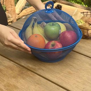 BỘ RỔ HOA QUẢ KÈM LỒNG BÀN THÉP PHỦ