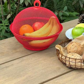 BỘ RỔ HOA QUẢ KÈM LỒNG BÀN THÉP PHỦ