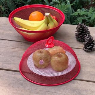 BỘ RỔ HOA QUẢ KÈM LỒNG BÀN THÉP PHỦ