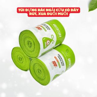 Túi đựng rác Ngải Cứu có dây rút, Chất liệu ngải cứu xua đuổi ruồi muỗi Cao Cấp