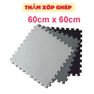 Thảm Xốp Ghép 60x60cm lót sàn miếng dày 1cm tấm trải sàn vân gỗ gấp gọn xpe cho bé