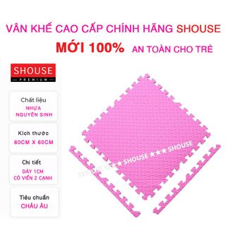 Thảm Xốp Ghép 60x60cm lót sàn miếng dày 1cm tấm trải sàn vân gỗ gấp gọn xpe cho bé