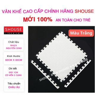 Thảm Xốp Ghép 60x60cm lót sàn miếng dày 1cm tấm trải sàn vân gỗ gấp gọn xpe cho bé