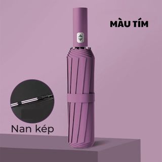 Ô che mưa gấp gọn tự động 12 nan kép, chống tia UV tự động đóng mở nhỏ gọn, ô dù che mưa nắng mini