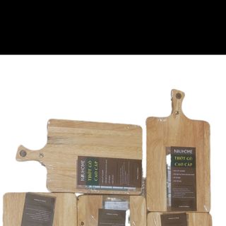 Naluhome Thớt Gỗ Cao Cấp -  Thớt Gỗ Tự Nhiên Dùng Cho Bếp Nhà Hàng Và Quán Ăn KT 22 x 40 x 2cm