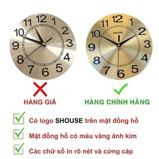 Đồng Hồ Treo Tường Trang Trí Kim Trôi Cây Kim Tiền A21 thương hiệu Shouse