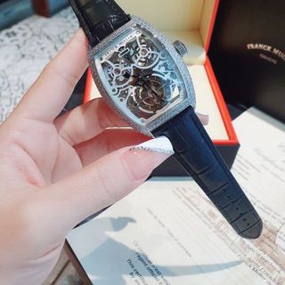 ĐỒNG HỒ NAM SIÊU CẤP PRANCK VIỀN XOÀN DÂY DA MẶT LỘ MÁY AUTOMATIC