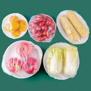 Bịch màng bọc thực phẩm gấu chất liệu PE có chun an toàn trong suốt