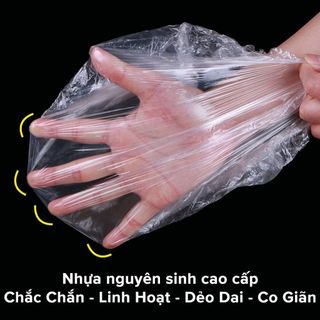 Bịch màng bọc thực phẩm gấu chất liệu PE có chun an toàn trong suốt