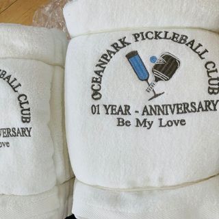 Khăn Thêu Hanoitex Khăn Thêu Pickleball Cotton Kích Thước 35*80cm Theo Yêu Cầu