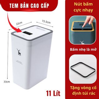 Thùng Rác Có Nắp Đựng Rác Thông Minh văn phòng nắp lật nhà bếp phòng khách nhà vệ sinh kèm mua thêm túi rác