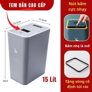 Thùng Rác Có Nắp Đựng Rác Thông Minh văn phòng nắp lật nhà bếp phòng khách nhà vệ sinh kèm mua thêm túi rác