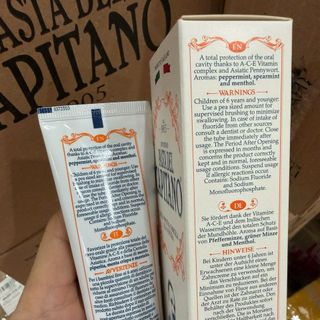 THANH LÝ Kem đánh răng capitano thương hiệu nước Ý có từ lâu đời , bản dupe Mavis Date code