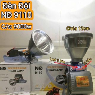 ĐÈN PIN ĐỘI ĐẦU SIÊU SÁNG 9000W NĐ 9110