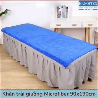 Khăn Trải Giường Spa HANOITEX Sợi Microfiber Cao Cấp Siêu Thấm Hút Kích Thước 90*190cm