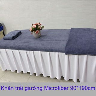 Khăn Trải Giường Spa HANOITEX Sợi Microfiber Cao Cấp Siêu Thấm Hút Kích Thước 90*190cm