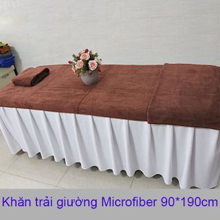 Khăn Trải Giường Spa HANOITEX Sợi Microfiber Cao Cấp Siêu Thấm Hút Kích Thước 90*190cm