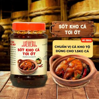 Sốt kho cá tỏi ớt Làng Chài Xưa 280g chuẩn vị cá kho thơm ngon tròn vị như kho thủ công - kho được 1.5kg cá