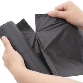 Túi bóng đựng rác màu đen tự phân hủy không có quai size đại 55x65cm nilong