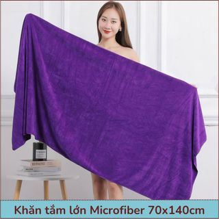 Khăn Tắm Lớn Spa, Khăn Quấn Body Spa HANOITEX Sợi Microfiber Cao Cấp Kích Thước 70*140cm