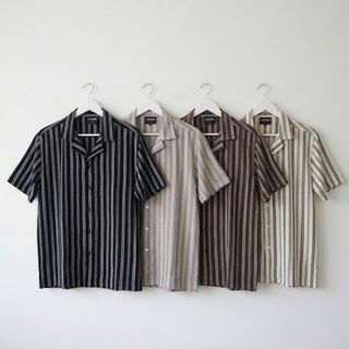 Áo sơ mi nam. Chất linen cotton dệt , thiết kế cổ vest classic.