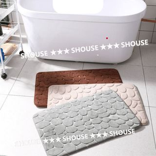 Thảm chùi chân trải sàn phòng tắm KR02 Shouse phòng khách lau chân nhà bếp thấm hút nước đế chống trơn trượt