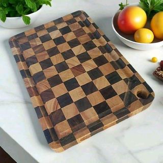 THỚT GỖ CAO CẤP CARO 30 X 20 X 2cm Chất Liệu Gỗ Cao Cấp Độ Bền Tốt Thích Hợp Trang Trí