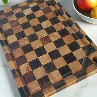 THỚT GỖ CAO CẤP CARO 30 X 20 X 2cm Chất Liệu Gỗ Cao Cấp Độ Bền Tốt Thích Hợp Trang Trí