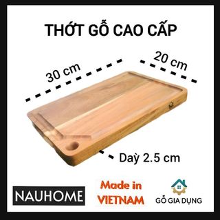 NAUHOME Thớt Gỗ Cao Cấp 20x30x2.5cm - Chất Liệu Gỗ Cao Cấp Đảm Bảo Độ Bền An Toàn - Sản Phẩm Chất Lượng Phù Hợp Cho Nhiều Mục Đích Sử Dụng