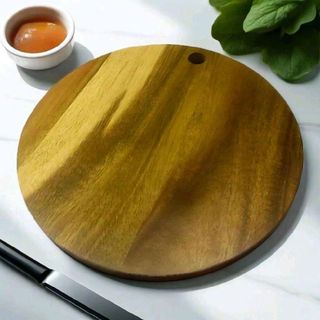 NAUHOME Thớt Gỗ Cao Cấp Tròn Dày 2.3cm Siêu Rẻ Made in Vietnam Kích Thước 23x2.3cm 28x2.3cm 33x2.3cm Gỗ Tràm Tự Nhiên Bền Bỉ