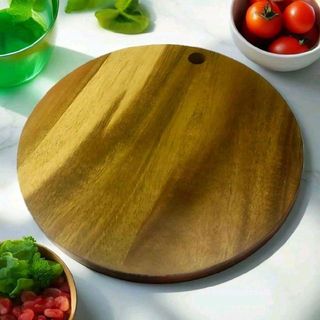 NAUHOME Thớt Gỗ Cao Cấp Tròn Dày 2.3cm Siêu Rẻ Made in Vietnam Kích Thước 23x2.3cm 28x2.3cm 33x2.3cm Gỗ Tràm Tự Nhiên Bền Bỉ