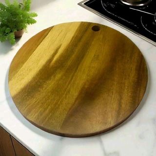 NAUHOME Thớt Gỗ Cao Cấp Tròn Dày 2.3cm Siêu Rẻ Made in Vietnam Kích Thước 23x2.3cm 28x2.3cm 33x2.3cm Gỗ Tràm Tự Nhiên Bền Bỉ