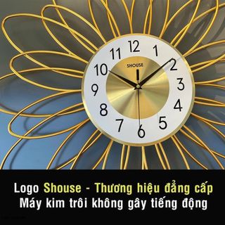 Đồng Hồ Treo Tường Kim Trôi Shouse A205 trang trí không gây tiếng động cho phòng khách sang trọng