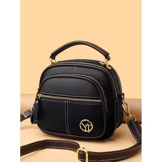 Túi xách nữ kẹp nách đeo chéo thời trang da gạo nhiều ngăn có quai xách K344