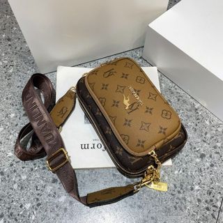 Túi xách nữ, túi đeo chéo họa tiết hoa dây đeo bản to K615