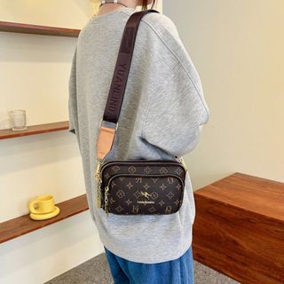 Túi xách nữ, túi đeo chéo họa tiết hoa dây đeo bản to K615