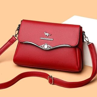 Túi xách nữ kẹp nách đeo chéo da gạo nhiều ngăn khoá chuột dễ thương K488