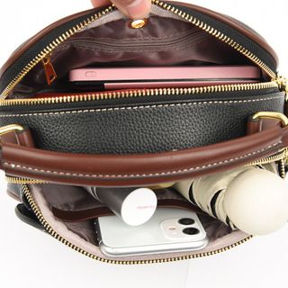 Túi xách nữ kẹp nách đeo chéo da gạo 3 ngăn có tay xách K345