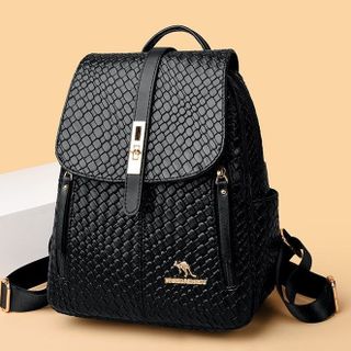 Ba lô đi học, balo đi chơi da vân cá khóa xoay 2 ngăn K706