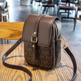 Túi xách nữ kẹp nách đeo chéo đựng điện thoại 2 ngăn có khóa kéo họa tiết thời trang K347