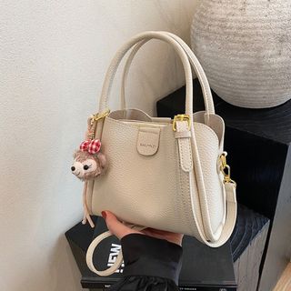 [Tặng móc khóa gấu] Túi xách nữ kẹp nách đeo chéo da gạo PU 2 quai tặng kèm móc treo gấu xinh xắn K758
