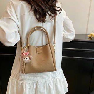 [Tặng móc khóa gấu] Túi xách nữ kẹp nách đeo chéo da gạo PU 2 quai tặng kèm móc treo gấu xinh xắn K758